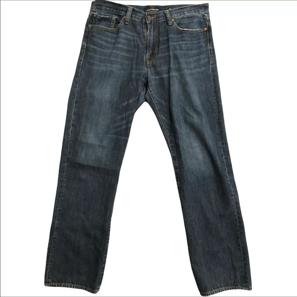 Lucky Brand 34 x 34 363 Straight Dark Wash Denim Jeans